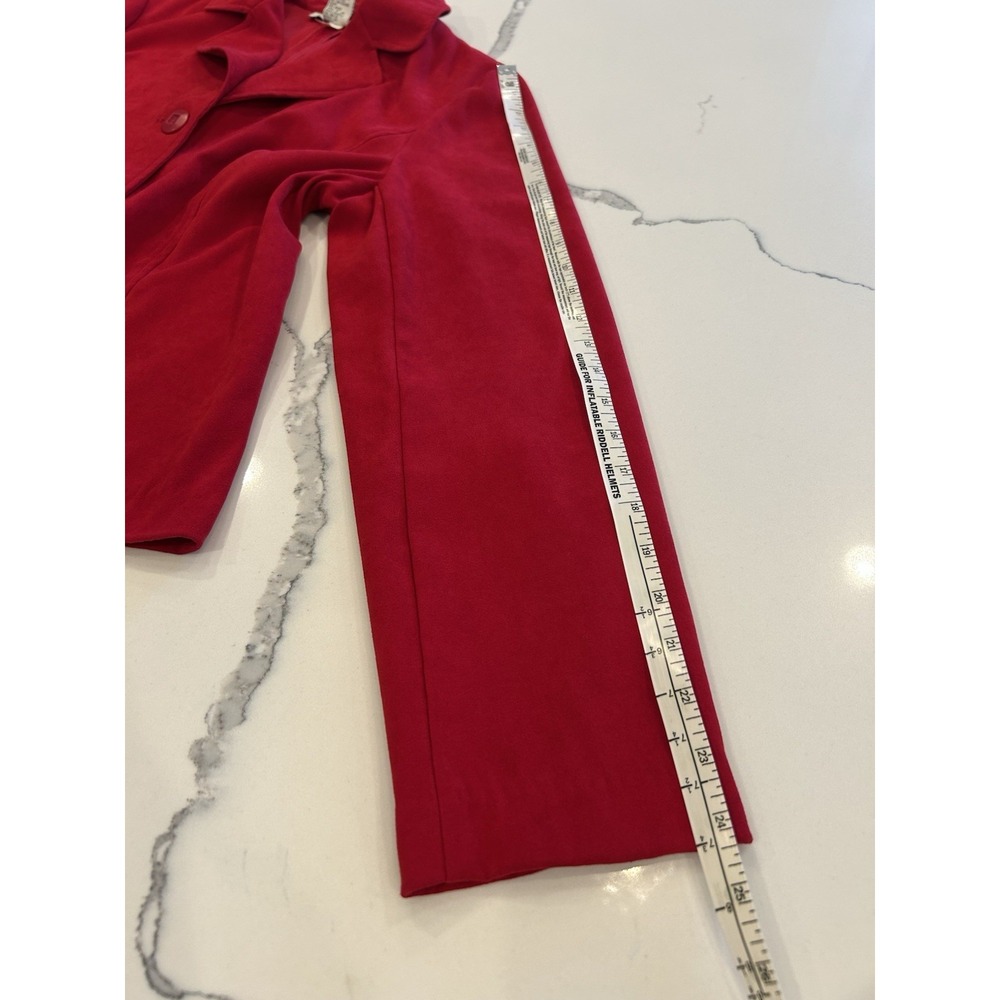 Requirements Women's Long Sleeve 3 Button Blazer, Red Size Large - Picture 9 of 9